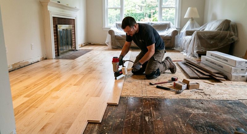 Maple Flooring Installation in Brookline, MA