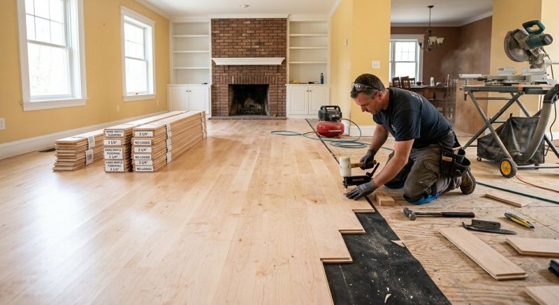 Maple Flooring Installation in Reading, MA