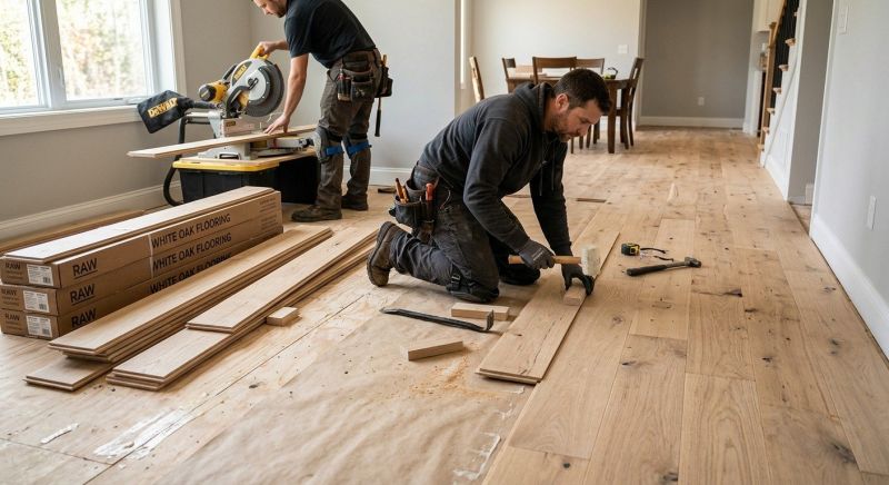Oak Floor Installation in Newton, MA