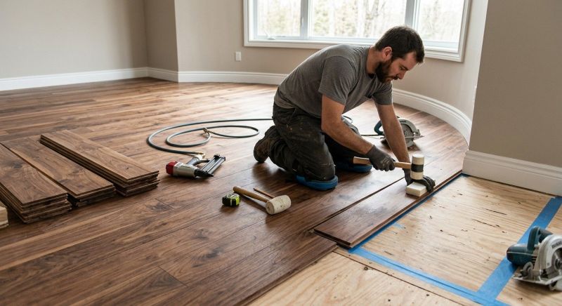 Walnut Flooring Installation in Lowell, MA