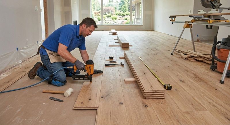Wide Plank Floor Installation in Lowell, MA