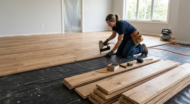 Wide Plank Floor Installation in Lowell, MA