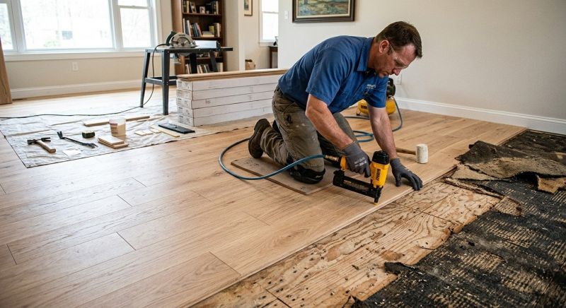 Wood Floor Replacement in Lancaster, MA